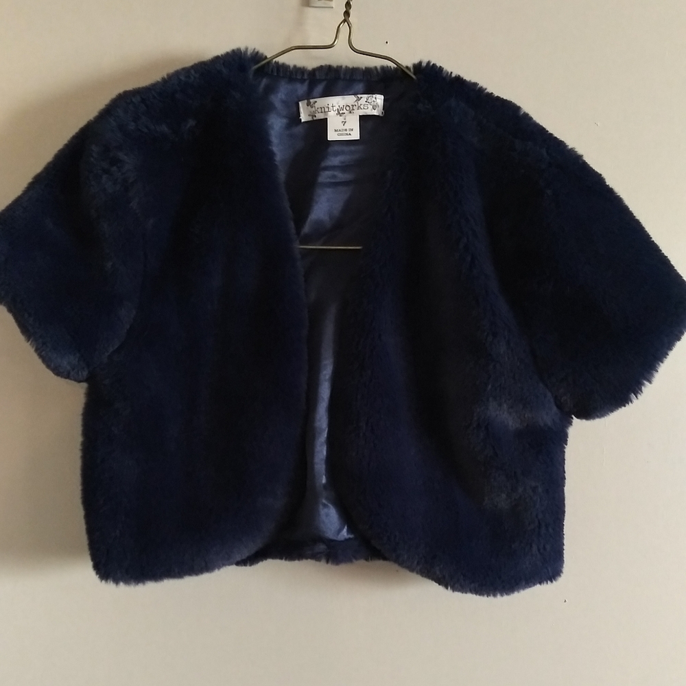 Knitworks baby girl (7) faux fur shawl